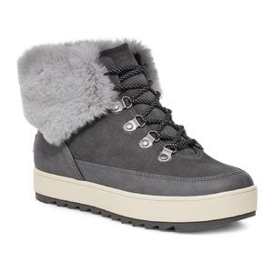 KOOLABURRA BY UGG® Tynlee Lace-Up Snow Boot for Women Stone Gray 9/40, New NWOT